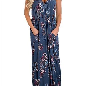 Boho Maxi Dress w/Pockets